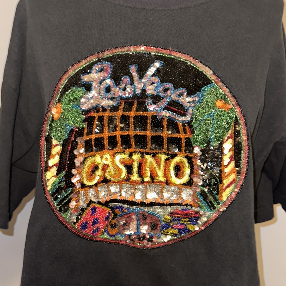 Colorado Vintage Bling Las Vegas Casino Graphic T-Shirt Men’s LG Black - Picture 2 of 6
